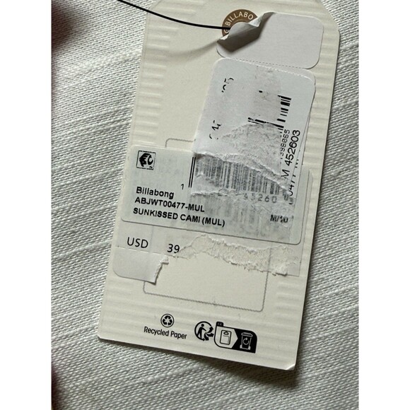 Billabong Sunkissed Cropped Cami Top Sz Medium New - Picture 6 of 7